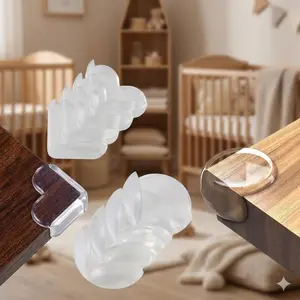 Soft Clear Self-Adhesive Corner Guards for Furniture, Cushioning Edge Protectors to Prevent Scratches, Slips, and Falls. Universal Safety Pads for Sofa, Table, Desk, Cabinet Corners. Multi-Functional Anti-Collision Buffer Pad Set.