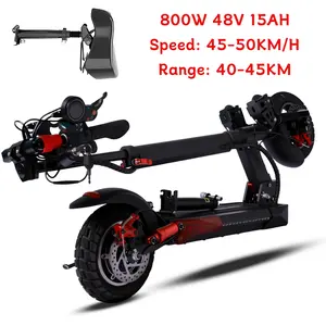 U7 Latest Model Electric Scooter 800W Brushless Motor 48V 15Ah Battery 40-45KM Range 45-50KM/H Speed 10in Off-road Tires LED Screen Dual Disc Brakes Foldable Seat Adjustable Handlebar