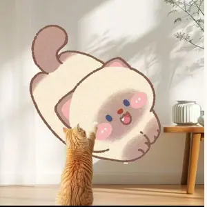 50CM x 80CMCat Scratch Guard Tape for Furniture  Wall & Door Durable  Proof with Cute Paw Prints  Scratch Resistant Pad with Sisal Posts Solid   Scratch Pad cardboard cat Self-Adhesive Cat Scratch Pad