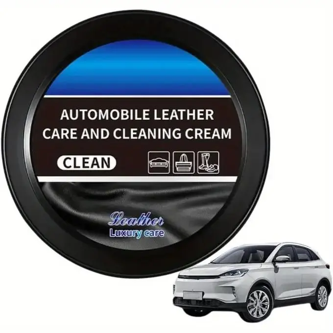 Multifunctional Leather Care Cleaning Polishing Cream, Long Lasting Leather Refinishing Paste for Car Interior Furniture Shoes Bags Leather Surface Restoration Care Balm