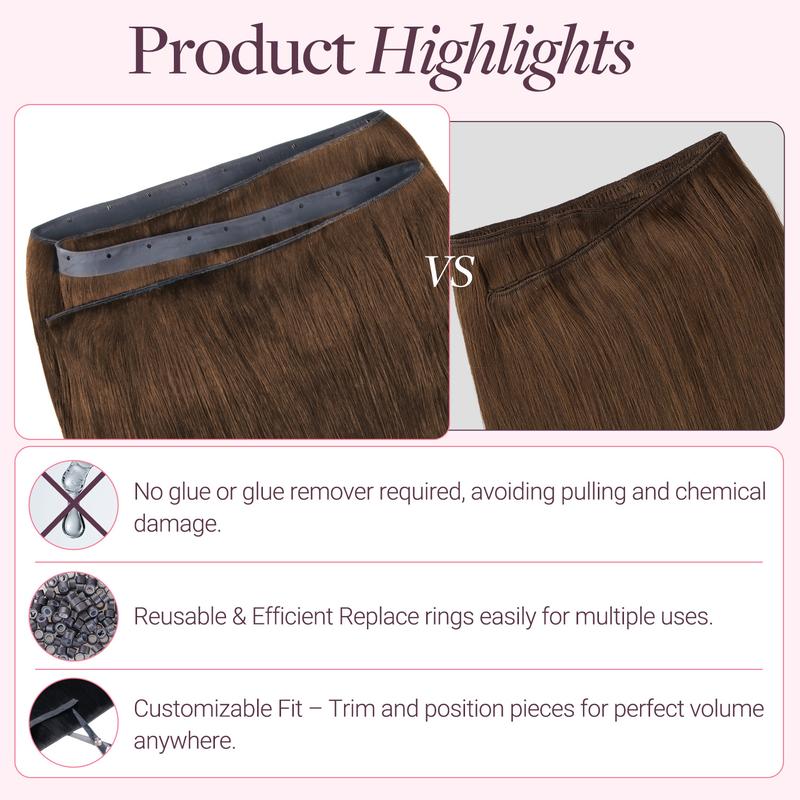 GOOGOO Butterfly Weft Extensions Human Hair Genius Weft PU Hole OVO Weft-thin,Double-layered One Piece Remy Human Hair GOOGOO Butterfly Weft Extensions Human Hair Genius Weft PU Hole OVO Weft-thin,Double-layered One Piece Remy Human Hair