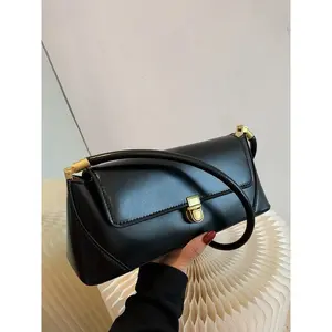 Women's Fashionable Solid Color Shoulder Bag, Casual Versatile Retro Trendy Crossbody Bag, Simple All-match Bag for Daily Commuting, Shopping, Dating