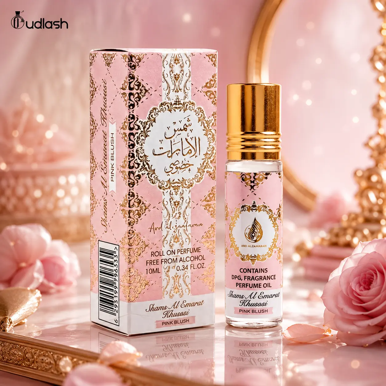 Ard Al Zaafaran | Pink Blush Perfume Roll-On Oil | 10 ML | Raspberry - Marshmallow - Cream Fragrance Notes