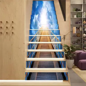 Stair Sticker, Waterproof Removable Wall Sticker, Self-adhesive Wall Decal, Decorative Sticker for Home Living Room Bedroom