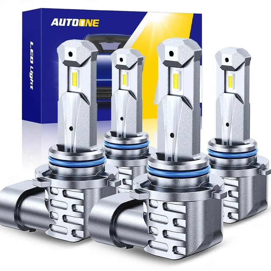 [2-year Warranty] AUTOONE 9005/9006/H11 LED Headlight Bulbs Combo, 100,000LM Brightness, 1:1 Mini Size 6500K Cool White IP68 Waterproof Automotive Replacement Combo 9005/HB3 9006/HB4 H11/H8/H9 Bulbs Kit, Fog Lights Canbus, Quick Installation No Error summ