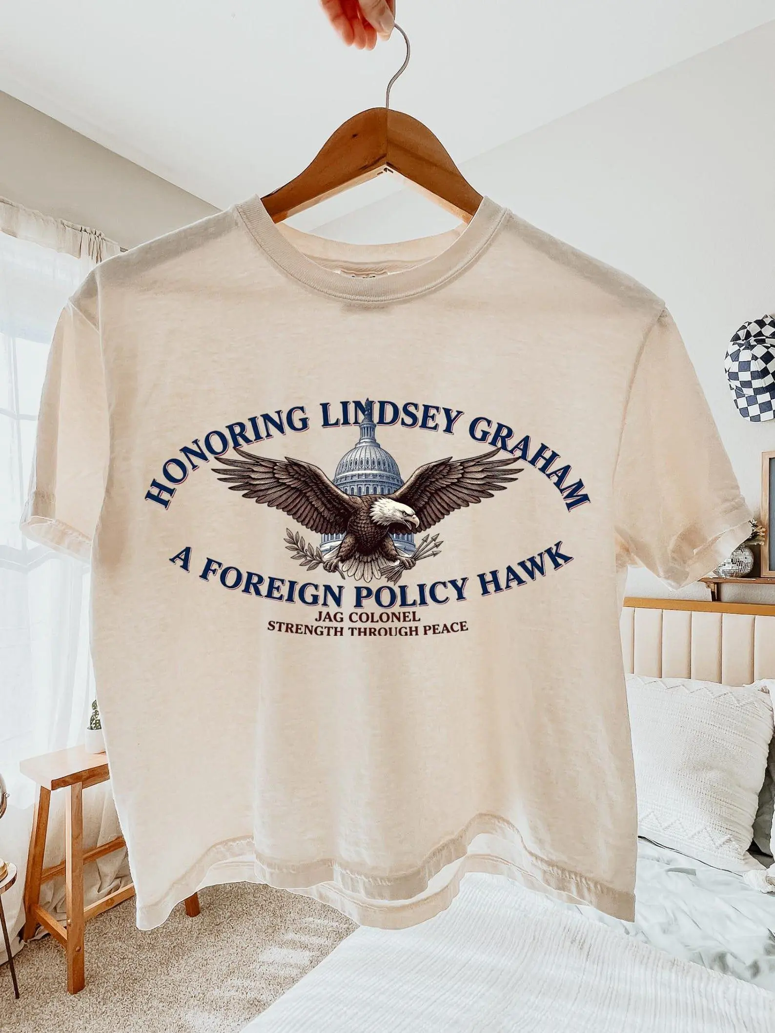 Comfort Color Honoring Lindsey Graham Shirt Foreign Policy Hawk Tee JAG Colonel Tribute Rest in Peace Senator Graham Patriotic Memorial Gift