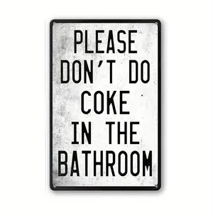 Funny Sign For Bathroom The Bathroom Sign Metal Tin Signs Man Cave Decor Toilet Sign For College Dorm Signs Gift valentine's gift for bfwall decor flags