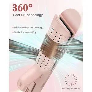 Airflow Styler, 2 in 1 Flat Iron and Curling Iron Hair Curler Straightener