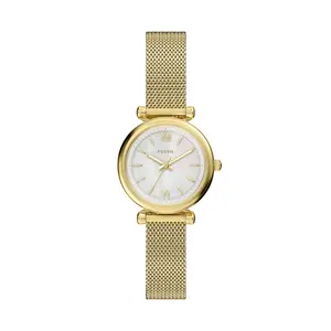Fossil Women's Carlie Mini Three-Hand Gold-Tone Stainless Steel Watch