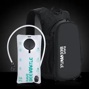 RaveBeetle Elytra AIR Hydration Backpack – Lightweight Festival Pack with 2L Water Bladder (Black)