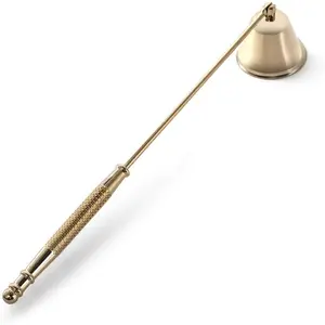 Gold Long Handle Candle Snuffer Candle Accessory Safely Extinguish Candle Flame