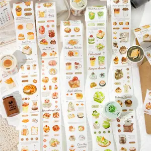 Handmade Craft Tape Roll/bag, Origami Material, Weekend Coffee Shop Series Afternoon Tea Theme Decorative Art Stickers