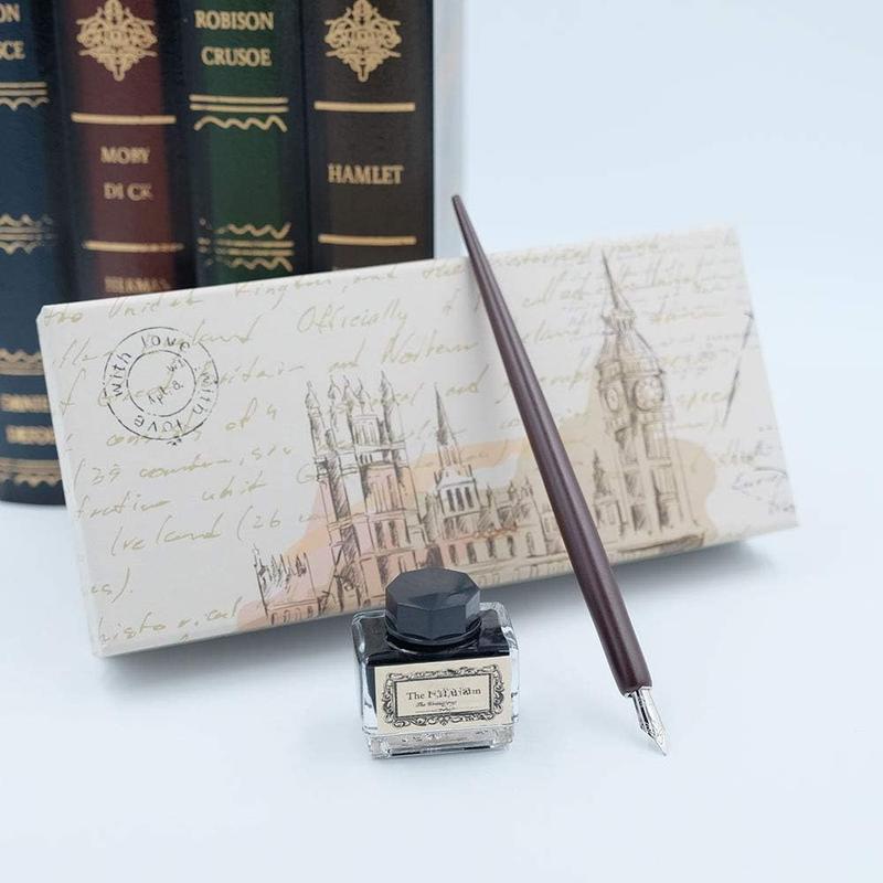 Calligraphy Set for Beginners Quill Pen and Ink Set Fancy Pens with Black Ink and 11 Nibs for Lettering,Drawing, Journaling, Signing, Invitation HO-Q-301 Calligraphy Set for Beginners Quill Pen and Ink Set Fancy Pens with Black Ink and 11 Nibs for Lettering,Drawing, Journaling, Signing, Invitation HO-Q-301