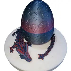 Crystal Dragon With Egg 3d print 14/16 inches Colors: Solid/Gradient/Glow in the Dark Articulating Dragon Statues/Figurines Decor Gift Traditional
