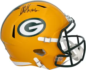 Sterling Sharpe Green Bay Packers Autographed Riddell Rave Speed Replica Helmet with "HOF 25" Inscription - Fanatics Authentic Certified