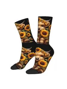 Men's Scottish Highland Cow Sock Suit - Full-Body Scottish Cow Print, Novelty Scottish-Themed Outfit, Hand Washable or Dry Cl