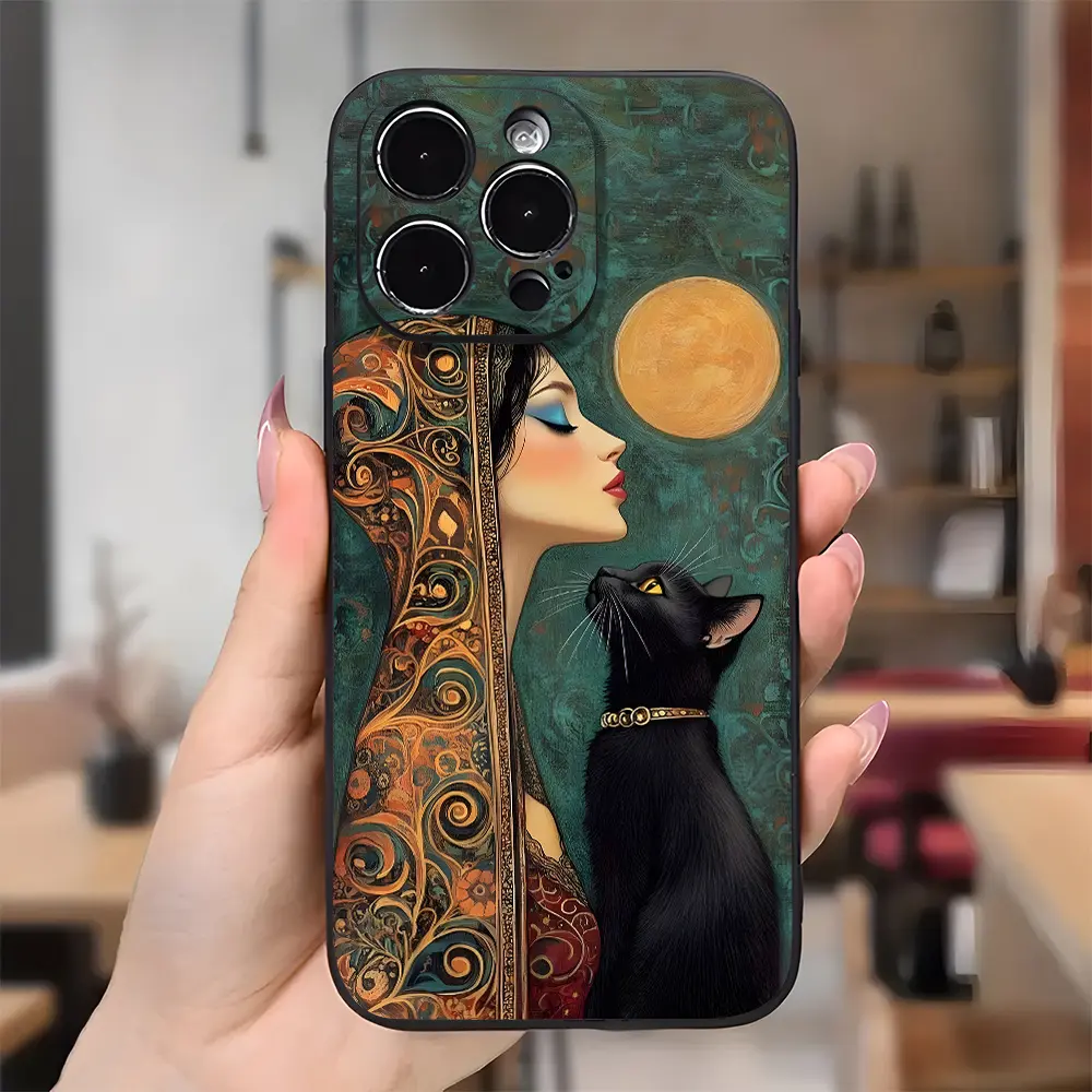 Art Nouveau Moon Woman Phone Case by Mood In Case