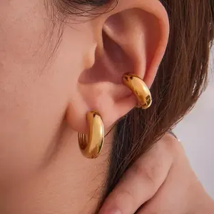 Around The World Hoop Earrings Gold