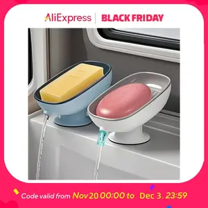 Soap Storage Box – PS Material, Uncovered, Double-Layer with Drainage Plate, Detachable