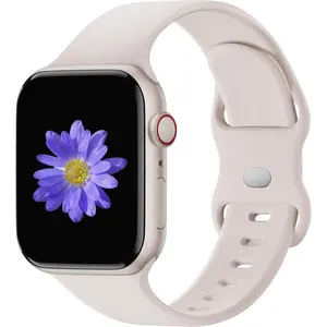 Sport Bands Compatible with Apple Watch 42mm 44mm 45mm 46mm 41mm 38mm 40mm for Women Men, Soft Silicone Strap for iWatch Wristband Series SE 10 9 8 7 6 5 4 3 2 1