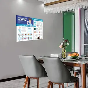 Importance of Drinking Water for Health Popular Science Poster (6) Bedroom Office Printed Canvas Wall Art Decoration Poster Frame-style 24x20inch(60x50cm)
