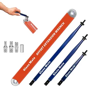 2026 Offset Extension Wrench and 3 Different Lengths Extension Clamps Tight Tool, Versatile Vise Grip, Includes 1/2", 1/4" , 3/8" Drive, Ratchet Extensions for Tight Spaces