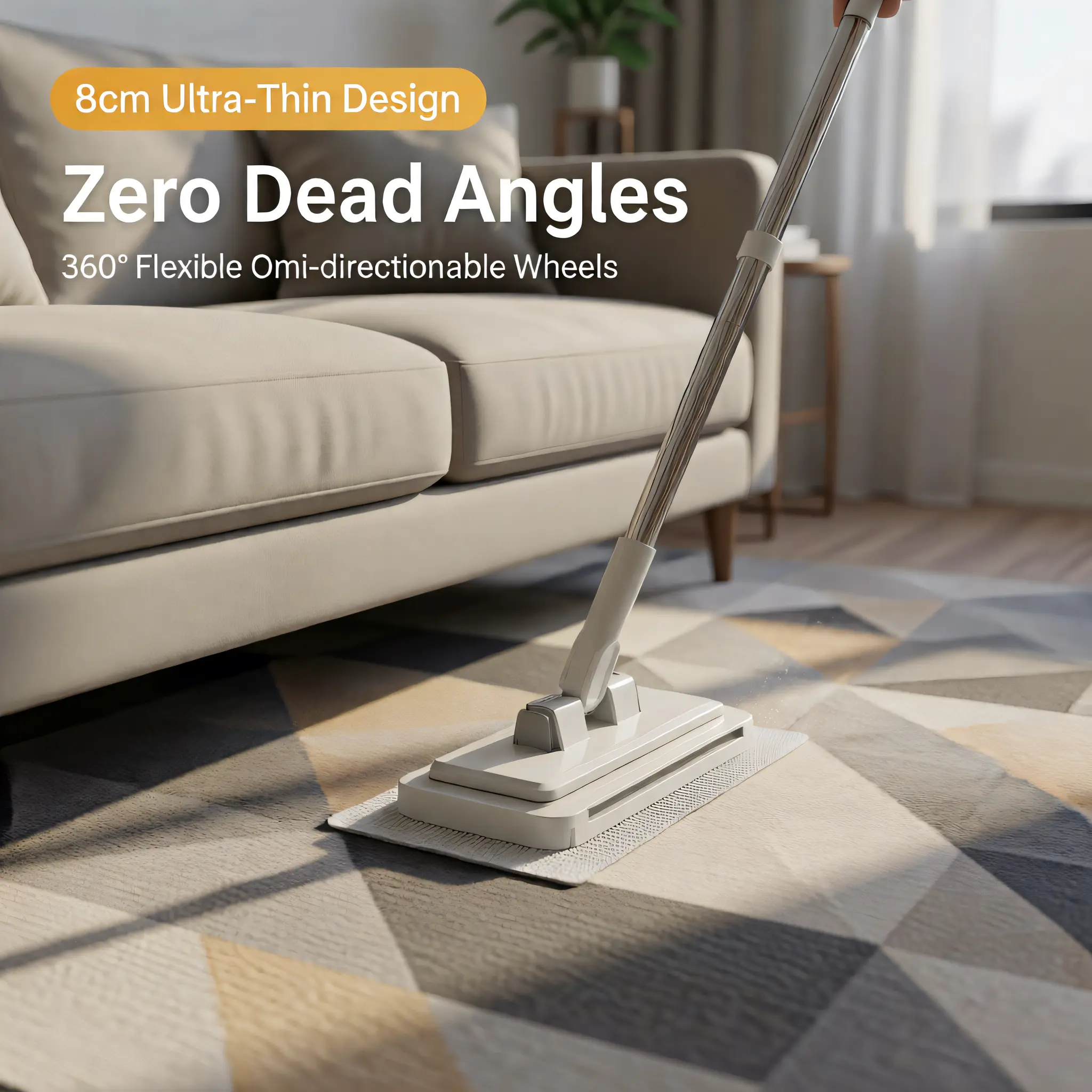 Hands-Free Flat Mop with Clamp