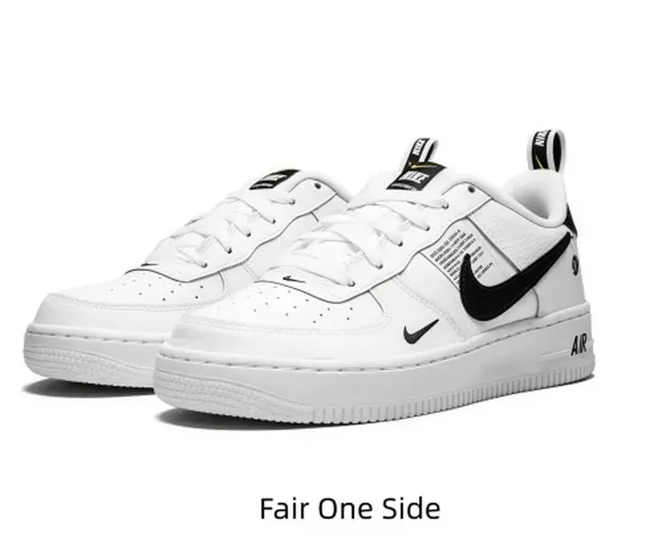 White Black Contrast Low Top Skate Sneakers Lace Up Platform Casual Shoes Leather Upper Rear Pull Tab Design Non Slip Rubber Outsole Street Daily Walking Footwear