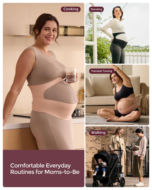 Momcozy Pregnancy Belly Band, CozySupport Ergonest Maternity Belly Band, Invisible Pregnancy Belt for Back, Abdomen, Waist tiktok shop，A
