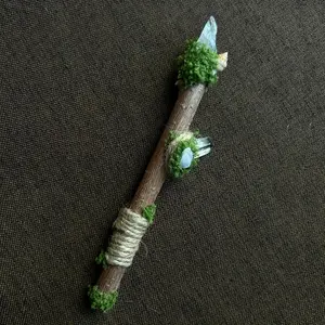 1/2 piece white crystal magic wand, crystal magic wand, crystal scepter suitable for witches, magic enthusiasts, used for Halloween, cosplay, and stage performances — elegant witch wand, home decoration, ideal gift