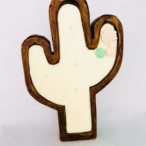 Brown cactus candle