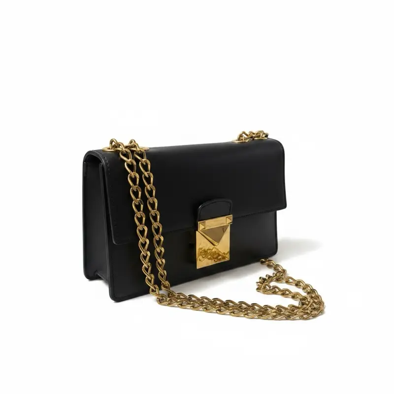 Pre-owned Valentino calfskin leather Crossbody Bags Garavani One Stud Black Crossbody bag