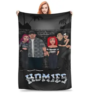 Chicano Themed Printed Flannel Blanket  All-season Use Soft and Comfortable Suitable for Home and Travel Ideal Gift Chicano   Blanketssoft Flannel Sofa Blanket Plushthin Quilt Holiday Gift