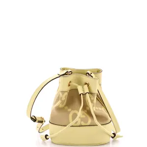Pre-owned GUCCI material Bucket Bags Ophidia Bucket Bag Jumbo GG Canvas with Leather Mini by Rebag