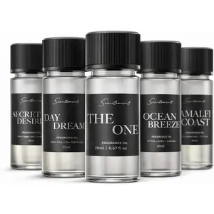 Luxury Hotel Scents – 5 Diffuser Oil Set| Secret Desires, Day Dream,, Ocean & Amalfi| Fresh Floral, Woody & Citrus Fragrance Oils 5 x 0.68 fl oz (20 mL)