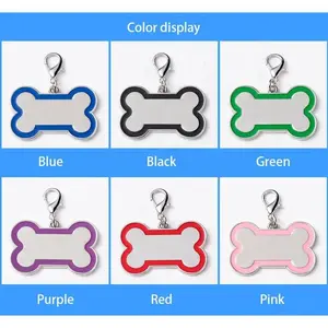 Durable Double-sided personalized dog tags for pets with a bone-shaped laser engraving - pet ID tag/name tag for dog collar