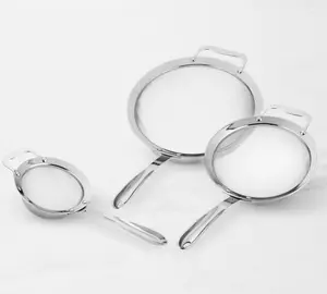 All-Clad Stainless-Steel Strainer, Set of 3