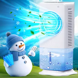 Windowless Portable Air Cooler Fan - 3 Fan Speeds, 3 Cooling Modes, 1.5 Gal Water Tank, Oscillation Function, Remote Control (Household Home Appliance)