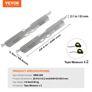 VEVOR Wheel Alignment Tool, 2-Pack Toe Alignment Toe Plates, Stainless Steel Wheel Alignment Tool Plate, Toe Angle Accurate Measurement, Includes 2 Measuring Tapes Conversion Chart