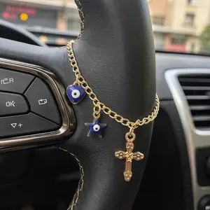 Demon Eye Steering Wheel Pendant, Unique Car Accessory, Fashionable Vehicle Decoration, Perfect Gift, Stylish Automotive Ornament, Car Trinkets