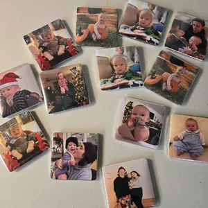 Custom Photo Magnets 2" x 2" - Decorative Magnets for cherished memories.    Set of 10