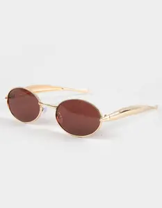 RSQ Oval Sunglasses, Red