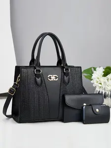 Fashion Three-Piece Retro Crossbody Handbag Set, Complementary Large Capacity Multi-Layer Bag, Versatile Shoulder & Crossbody Bag for Travel & Shopping, Gift