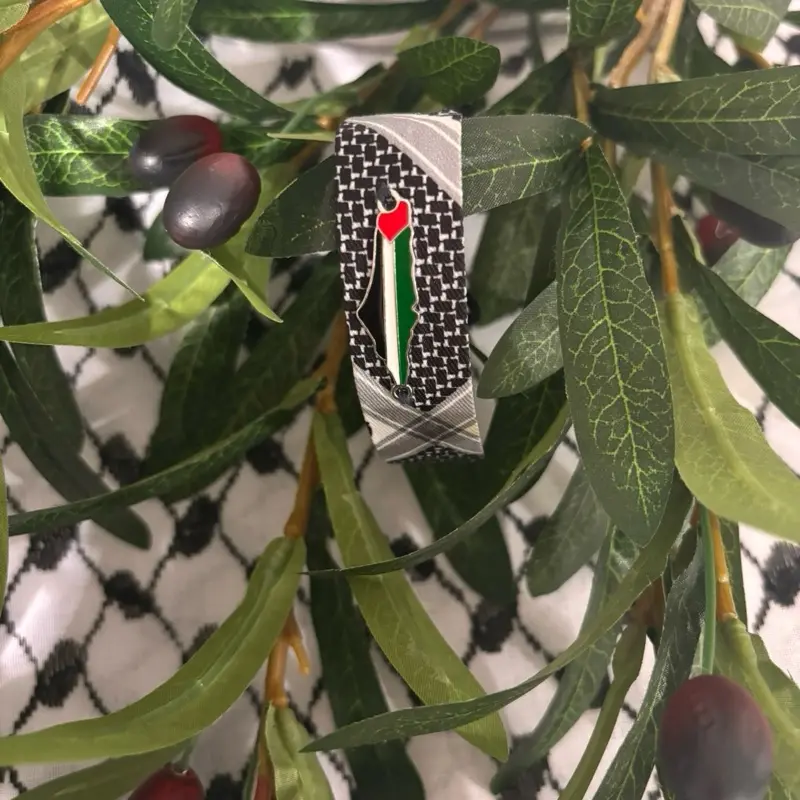 Palestine Kuffayah and Palestine map Bracelet, Adjustable one size