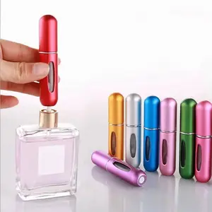 Refillable Perfume Spray Bottle Aluminum Spray Atomizer Portable Travel Cosmetic Container Perfume Bottle 5ML