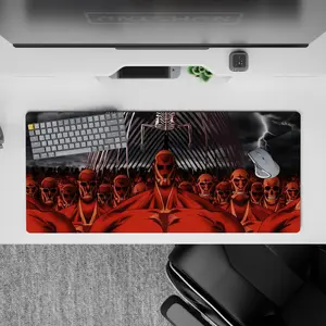 [SALE UP TO 30%]Attack on Titan - Anime Desk Mat - Colossal Chaos, Mouse Pad for Anime Fan, Gaming Desk Accessories, Large Computer Pad, Desk Decor