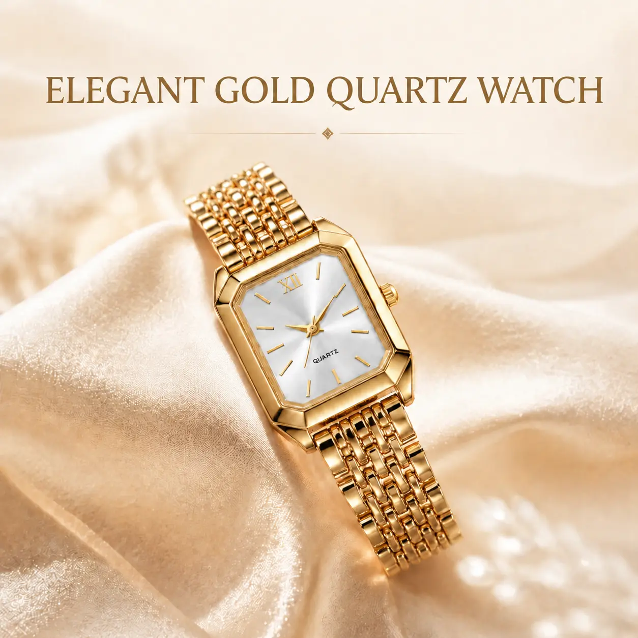 Women's Minimalist Rectangle Dial Quartz Watch - Elegant Metal Link Bracelet, Light Luxury Ins Fashion Wristwatch for Daily Work