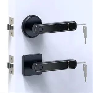 Fingerprint Smart Lock, Biometric Smart Lock, Keyless Entry Handle Lock, Smart Door Knob, Fingerprint Electric Door Lock, Electronic Door Lock, Electronic Code Lock, Electronic Keypad Lock, Digital Lock, Easy To Install Smart Door Locks for Home & Office