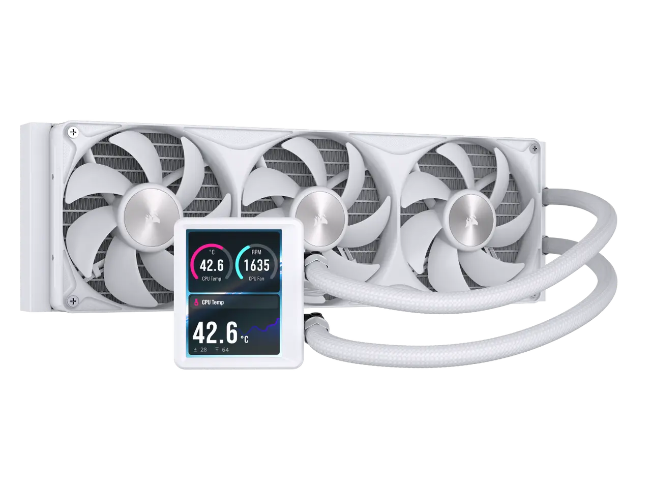 CORSAIR NAUTILUS II 360 RS LCD Liquid CPU Cooler - 3.5" IPS LCD Screen -  FlowDrive 2S Pump - RS II Unified Frame Fans - 360mm Radiator - Fits AMD  AM5/AM4 & Intel LGA 1851/1700