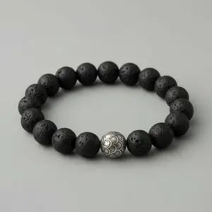 🌋 Volcanic Stone Energy Bracelet